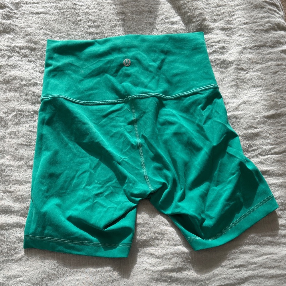 lululemon athletica tropics tone Teal Bike Shorts - Picture 7 of 8